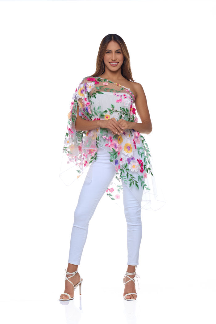 Fabulous Floral Embroidered Poncho