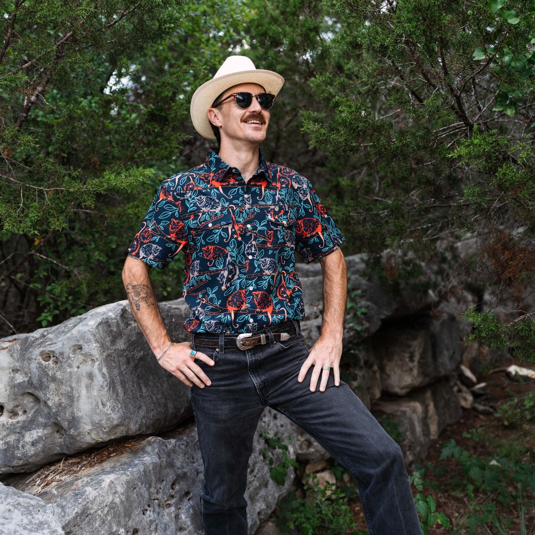 Raised by Coyotes Possum Kingdom Pearl Snap