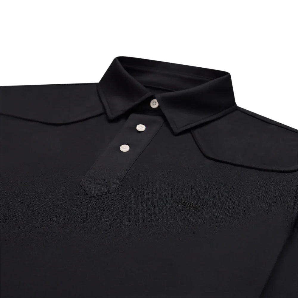 Lariat Western Polo- Cannon Black
