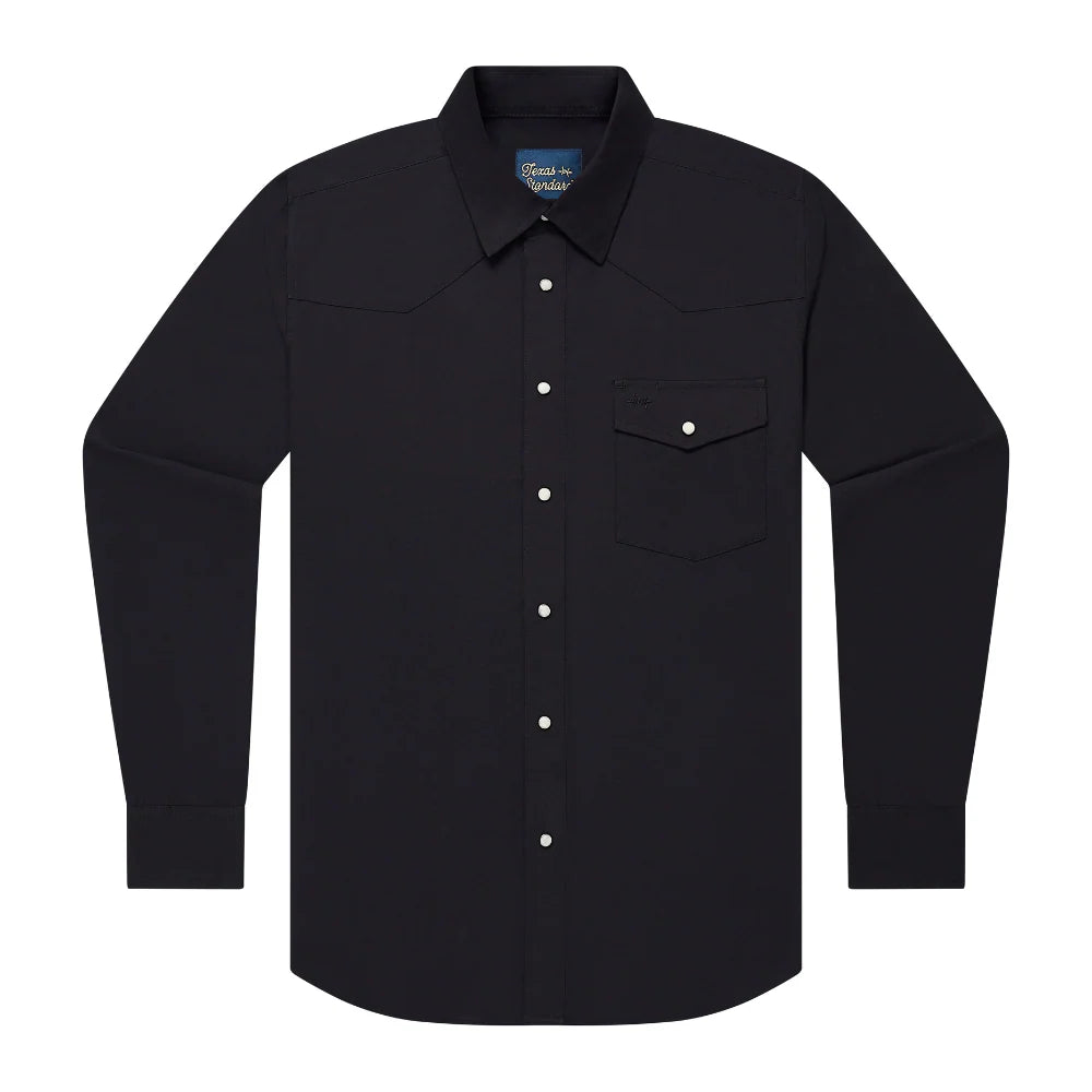 Long Sleeve Western Field Shirt- Cannon Black by Texas Standard