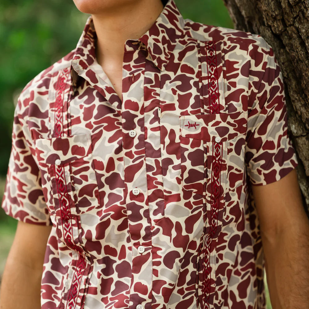 Guayabera Libre- MaroonCamo by Texas Standard