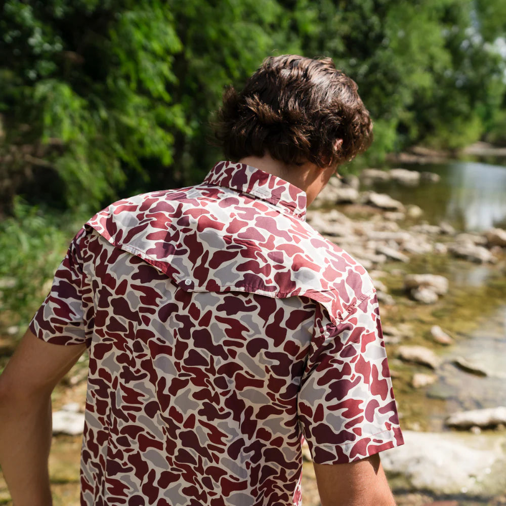 Guayabera Libre- MaroonCamo by Texas Standard