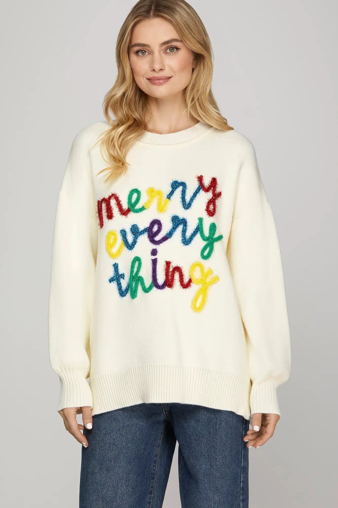 Merry Everything Festive Sweater