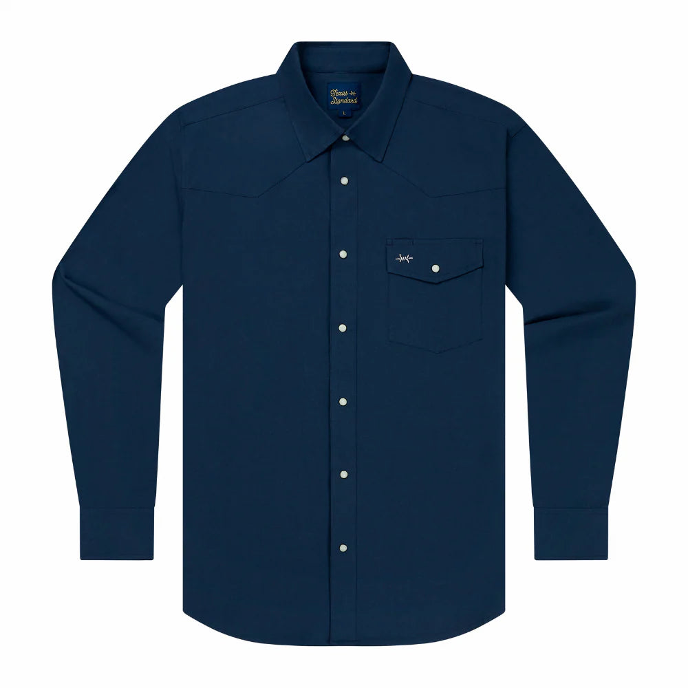 Long Sleeve Western Field Shirt- Navy by Texas Standard