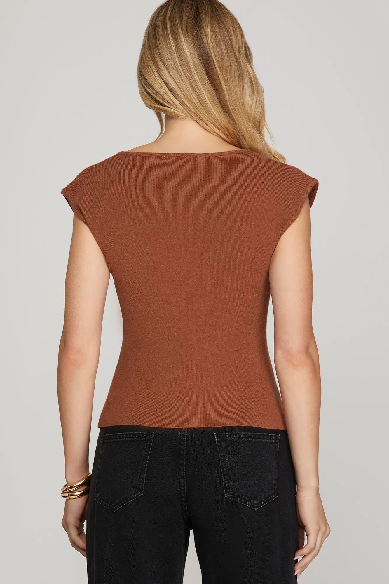 Cinnamon Classic Knit Shell