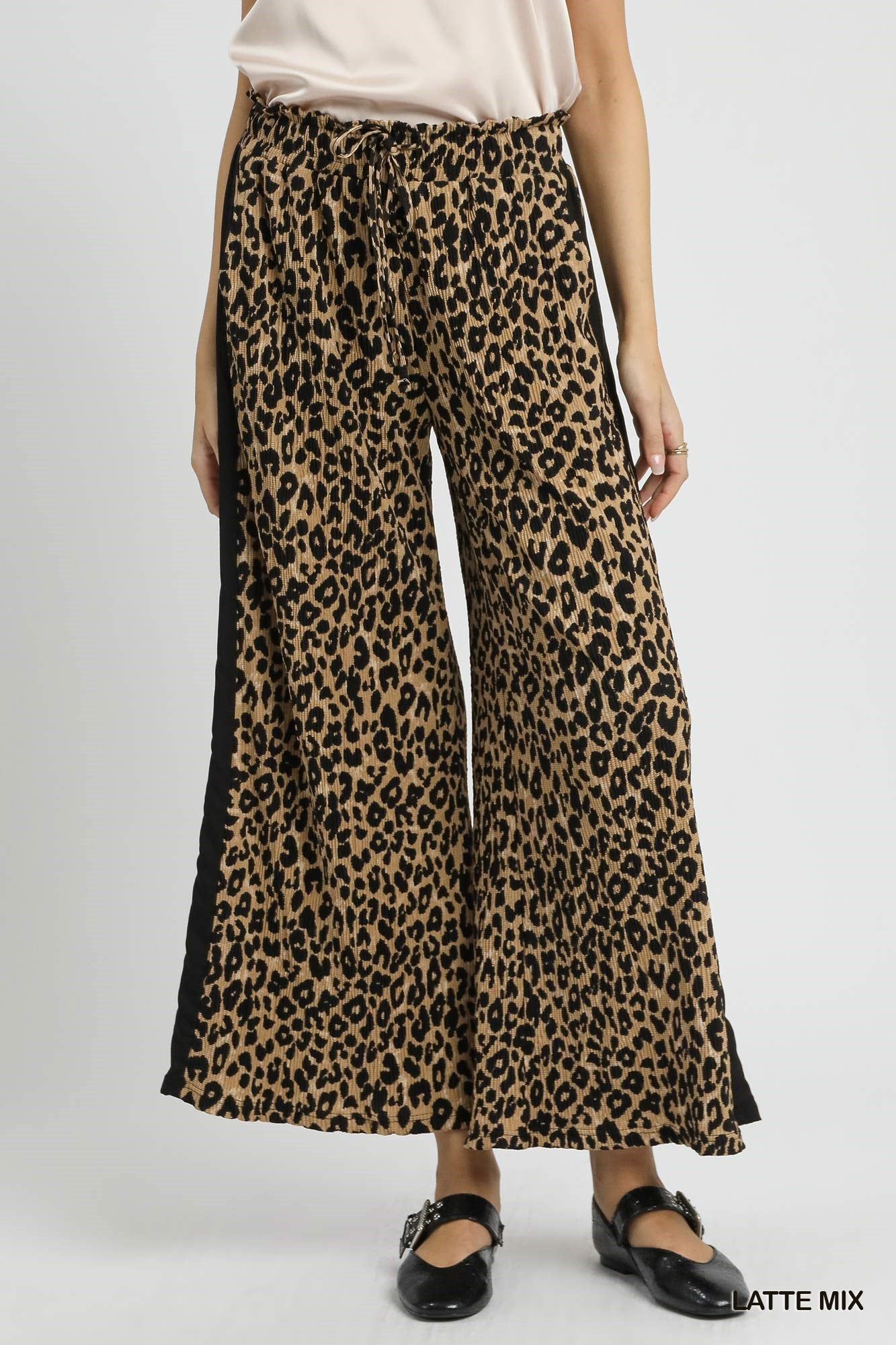 Leopard Print Wide Leg Pants