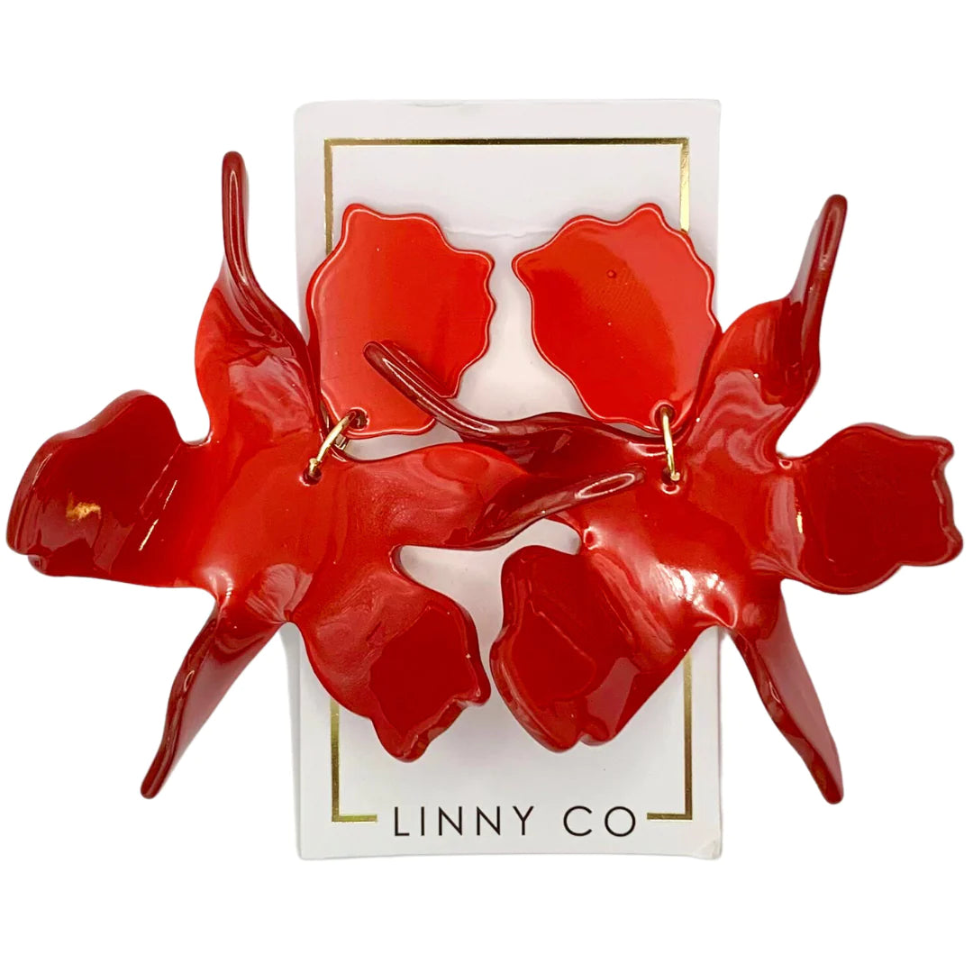 Flora- Crimson Earrings