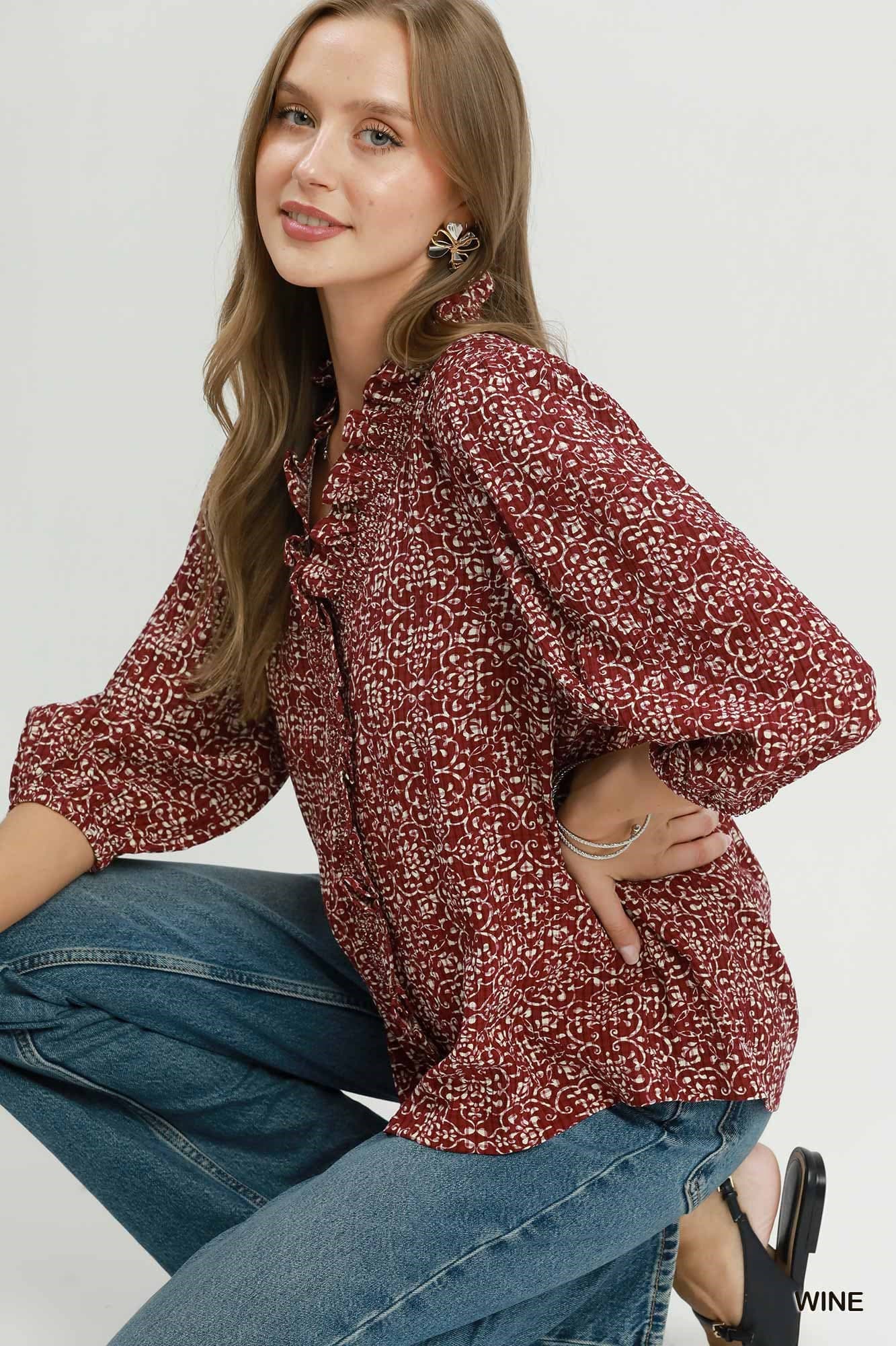 Aggie Game Day Ruffle Blouse π·π