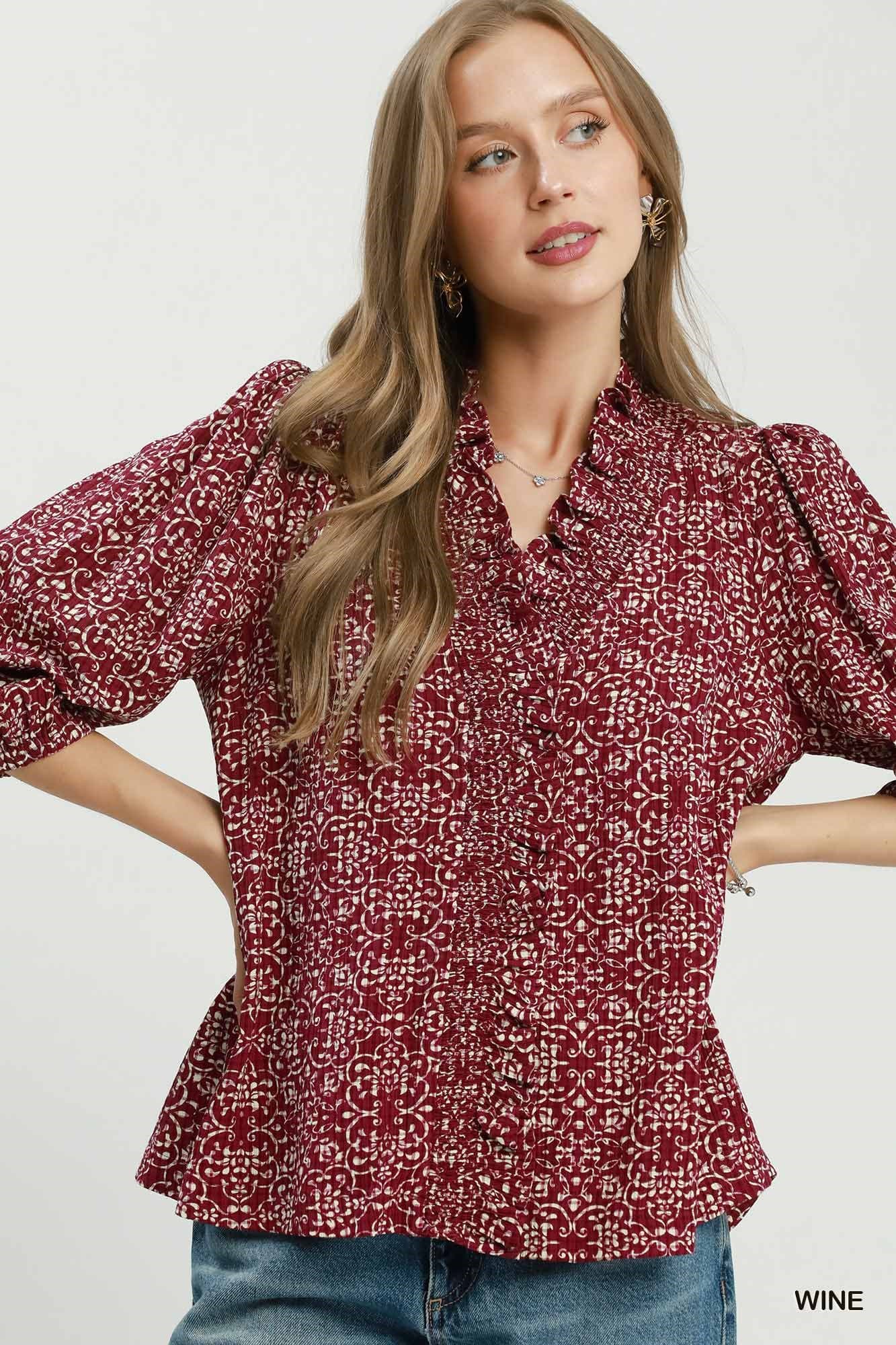 Aggie Game Day Ruffle Blouse π·π