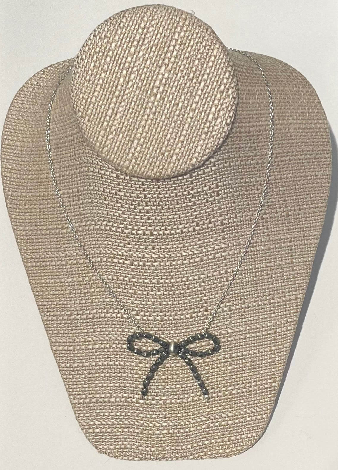 Sterling Silver & Navajo Pearl Bow 17" Necklace