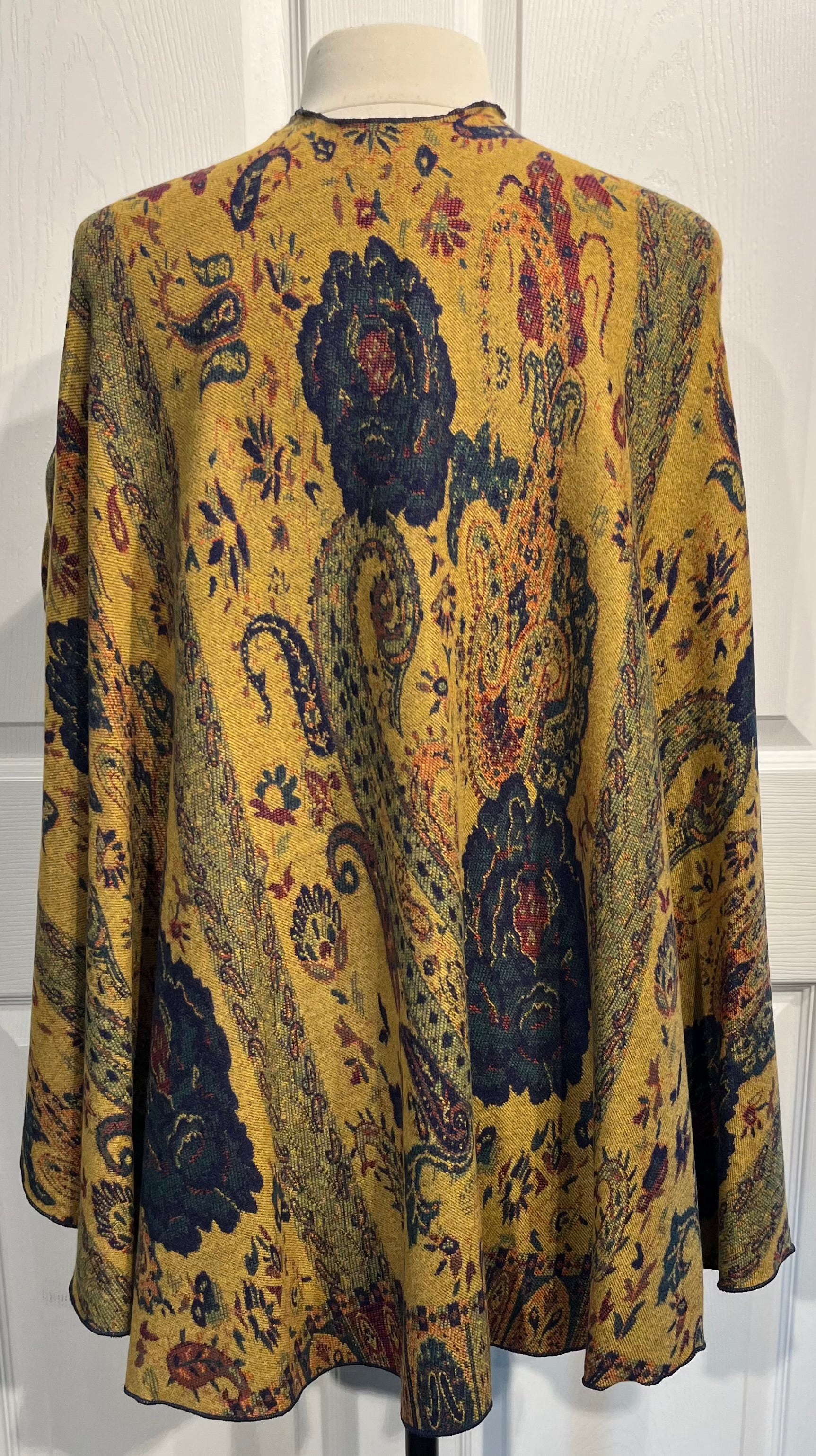 Dijon, Navy & Burgundy Reversible Cashmere Shawl