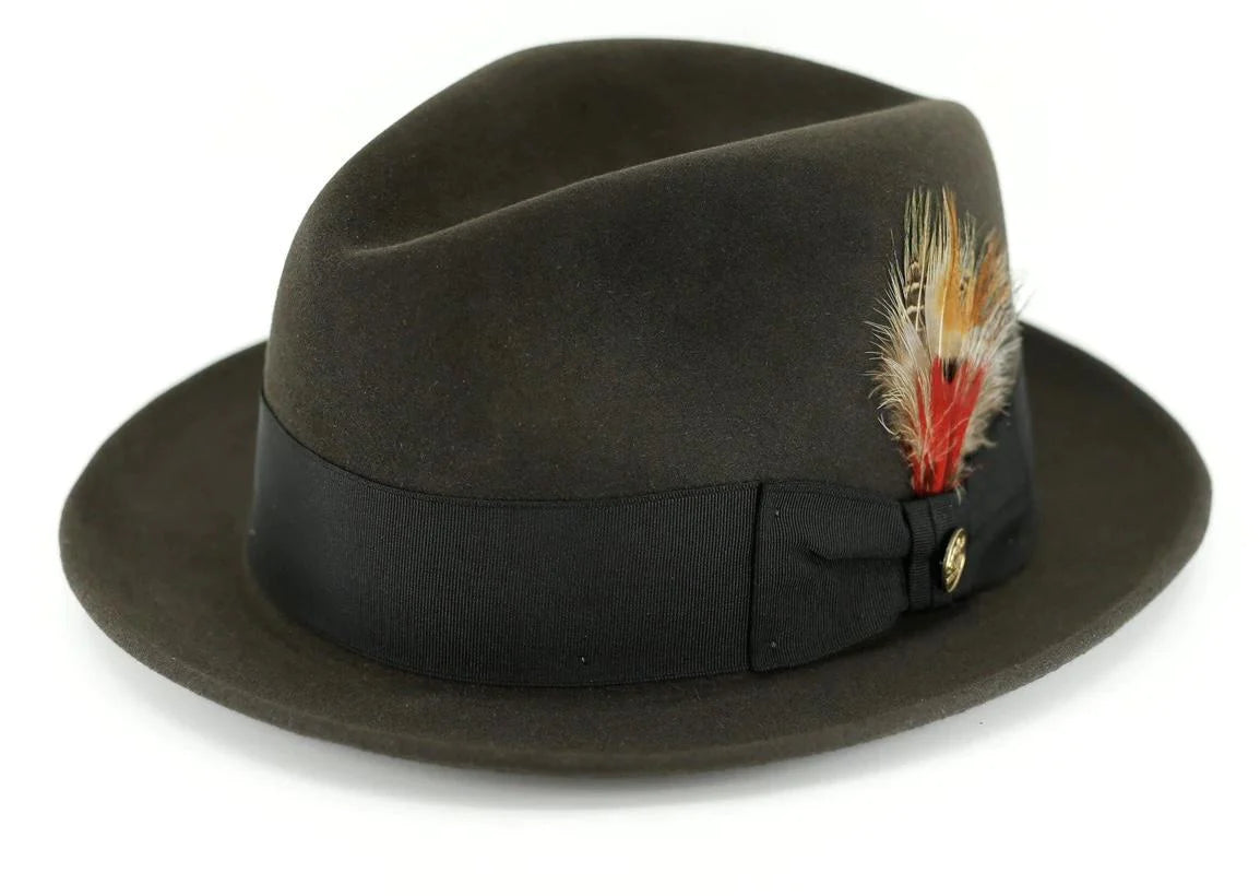 Stetson Saxon Fur Felt Fedora - Graphite