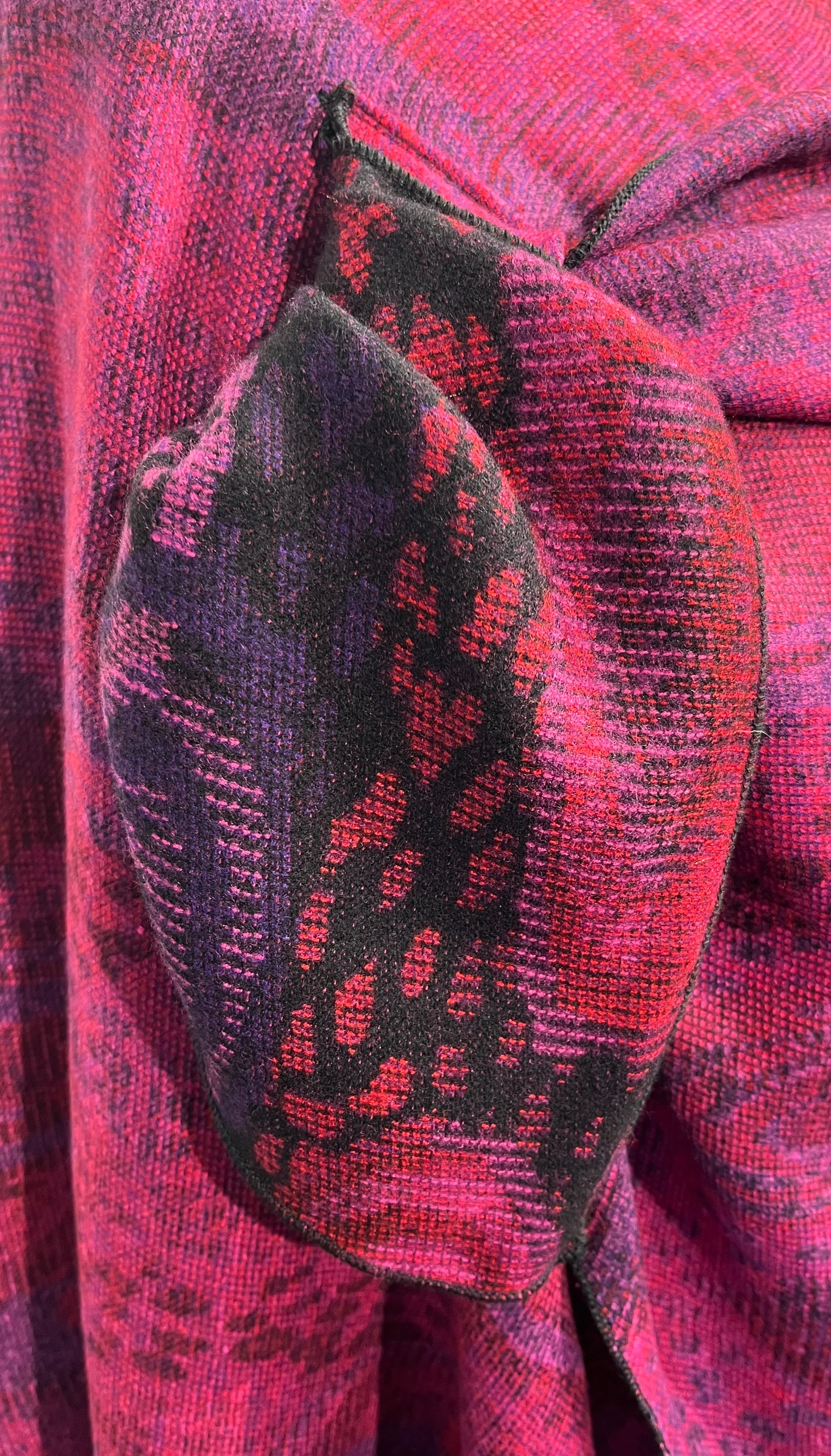 Magenta Mix Reversible Cashmere Shawl