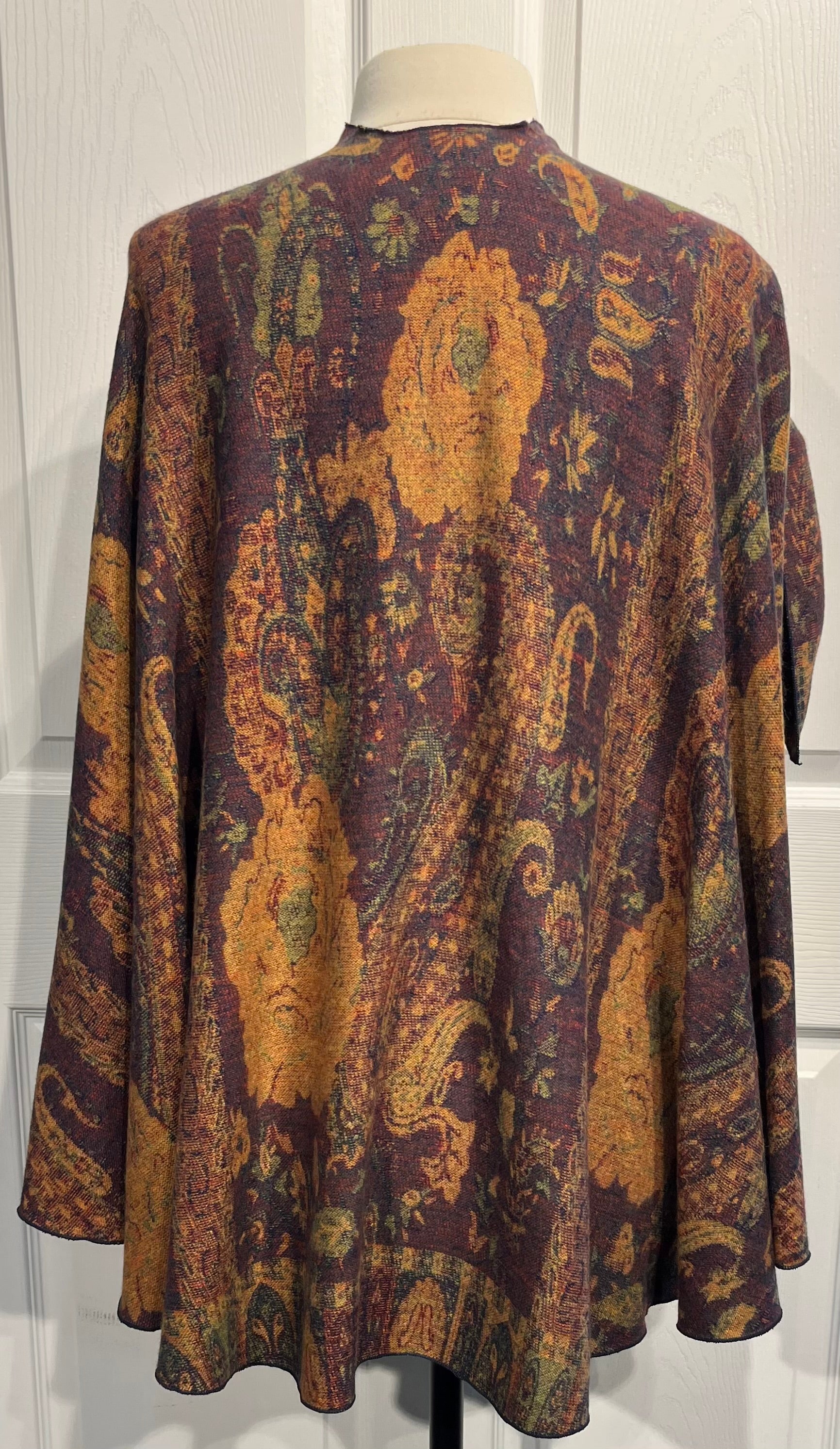 Dijon, Navy & Burgundy Reversible Cashmere Shawl