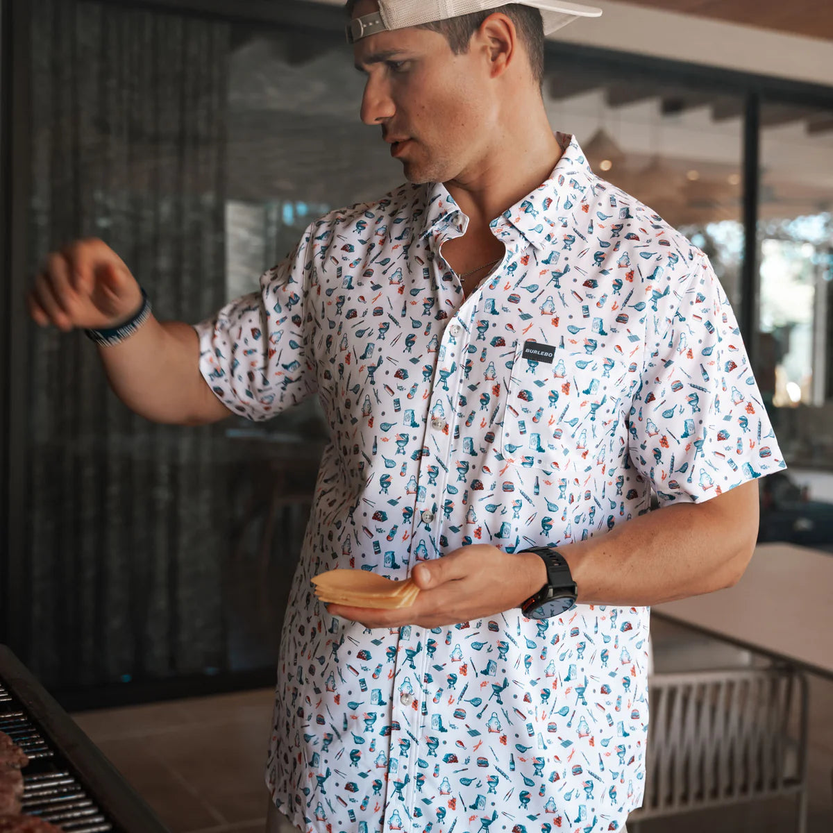 Grillmaster- Performance Button Up by Burlebo