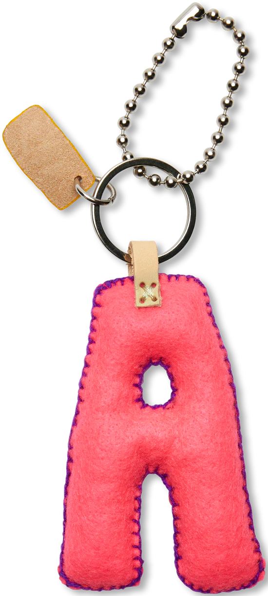 PINK FELT ALPHABET CHARMS