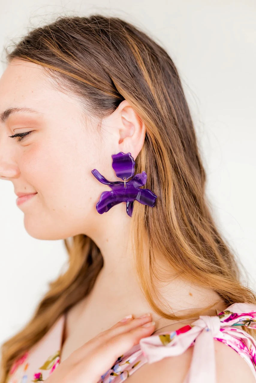 Flora- Purple Amethyst Earrings