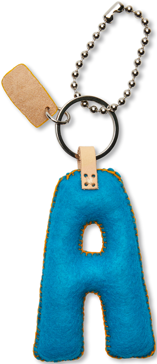 TURQUOISE FELT ALPHABET CHARMS