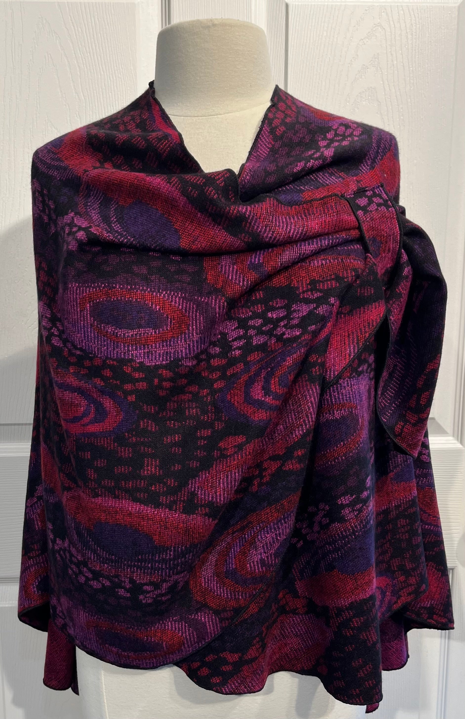 Magenta Mix Reversible Cashmere Shawl