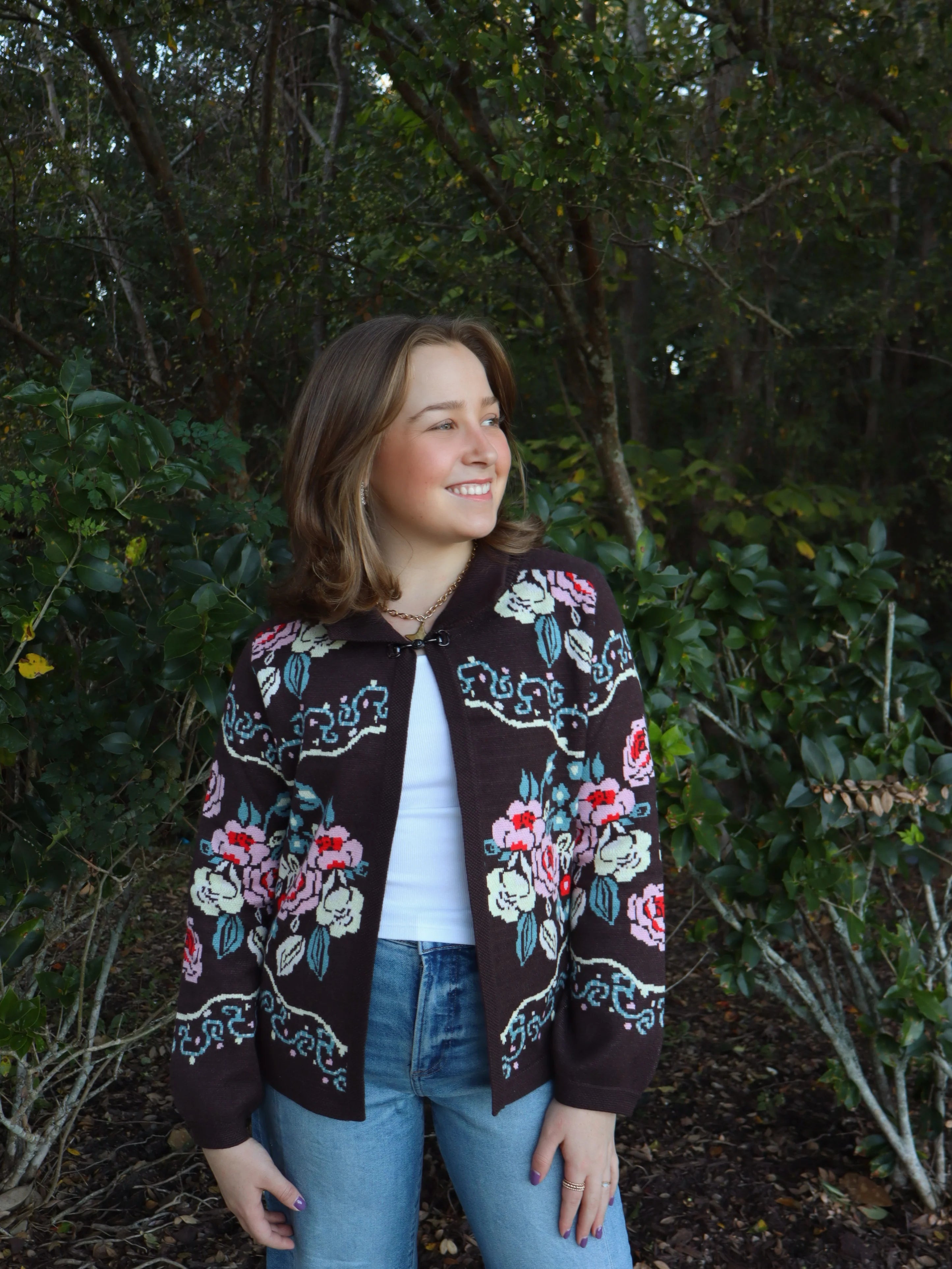 Floral Bloom Knit Cardigan