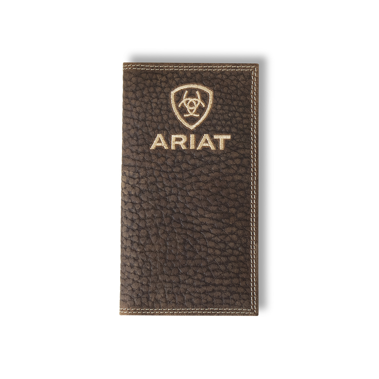 Ariat Bull Hide Embroidered Brown Wallet