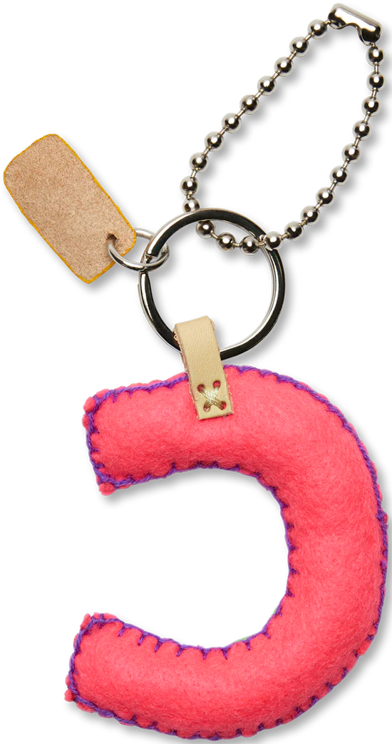 PINK FELT ALPHABET CHARMS