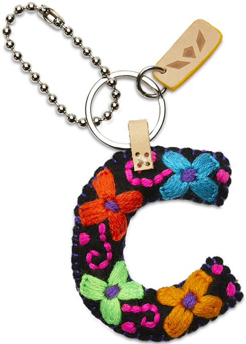 BLACK FELT ALPHABET CHARMS