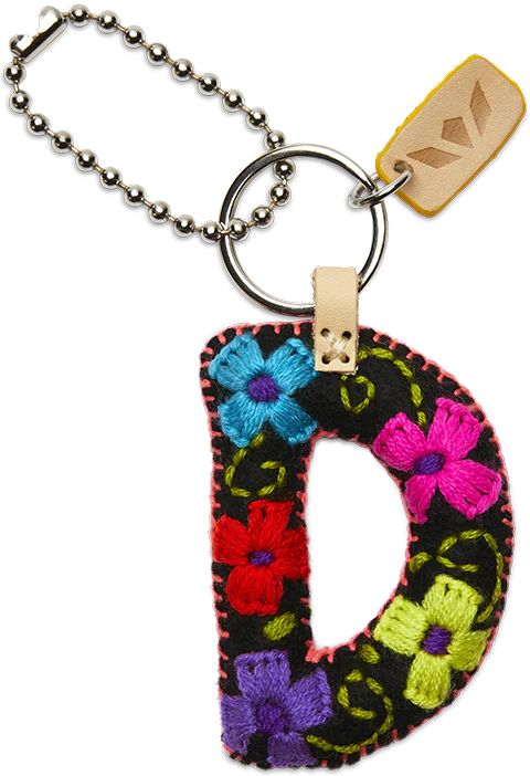 BLACK FELT ALPHABET CHARMS