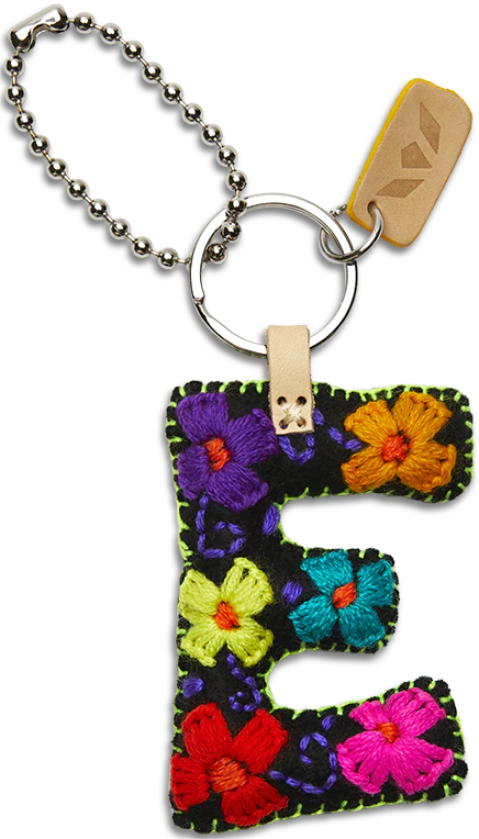 BLACK FELT ALPHABET CHARMS