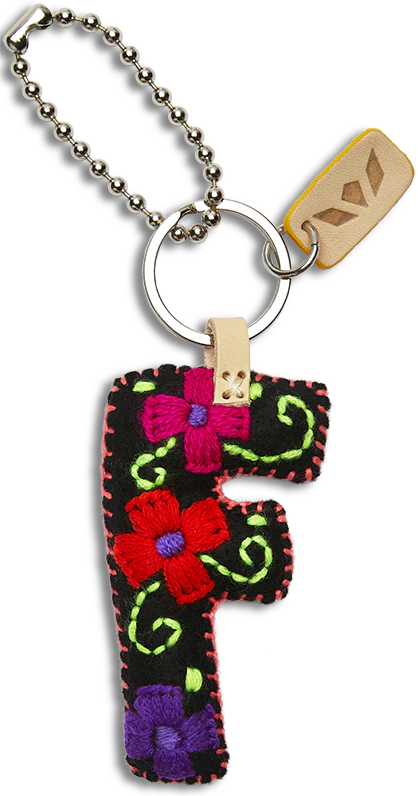 BLACK FELT ALPHABET CHARMS