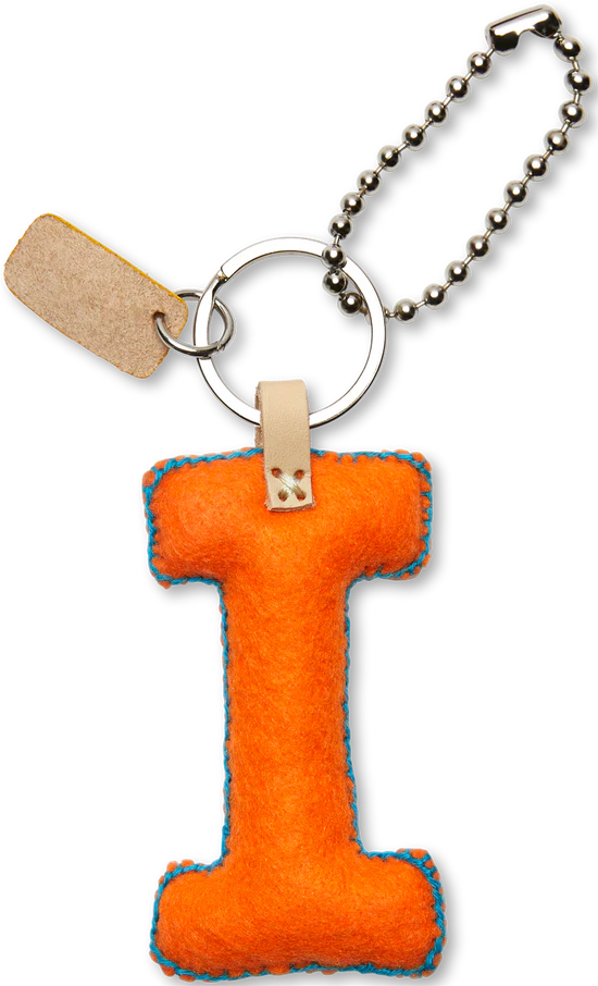 ORANGE FELT ALPHABET CHARMS