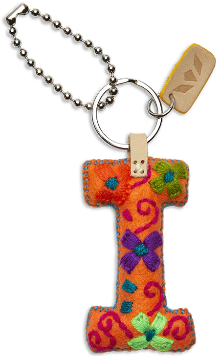 ORANGE FELT ALPHABET CHARMS