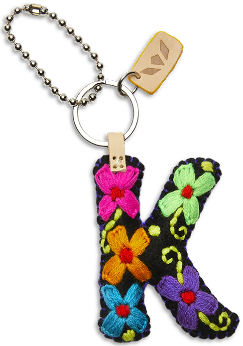 BLACK FELT ALPHABET CHARMS
