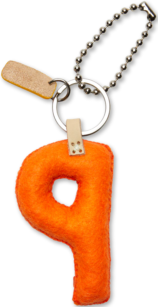 ORANGE FELT ALPHABET CHARMS