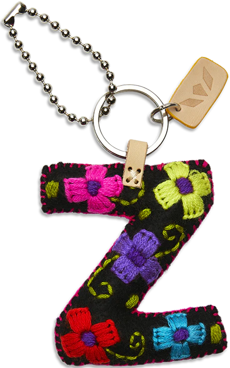BLACK FELT ALPHABET CHARMS