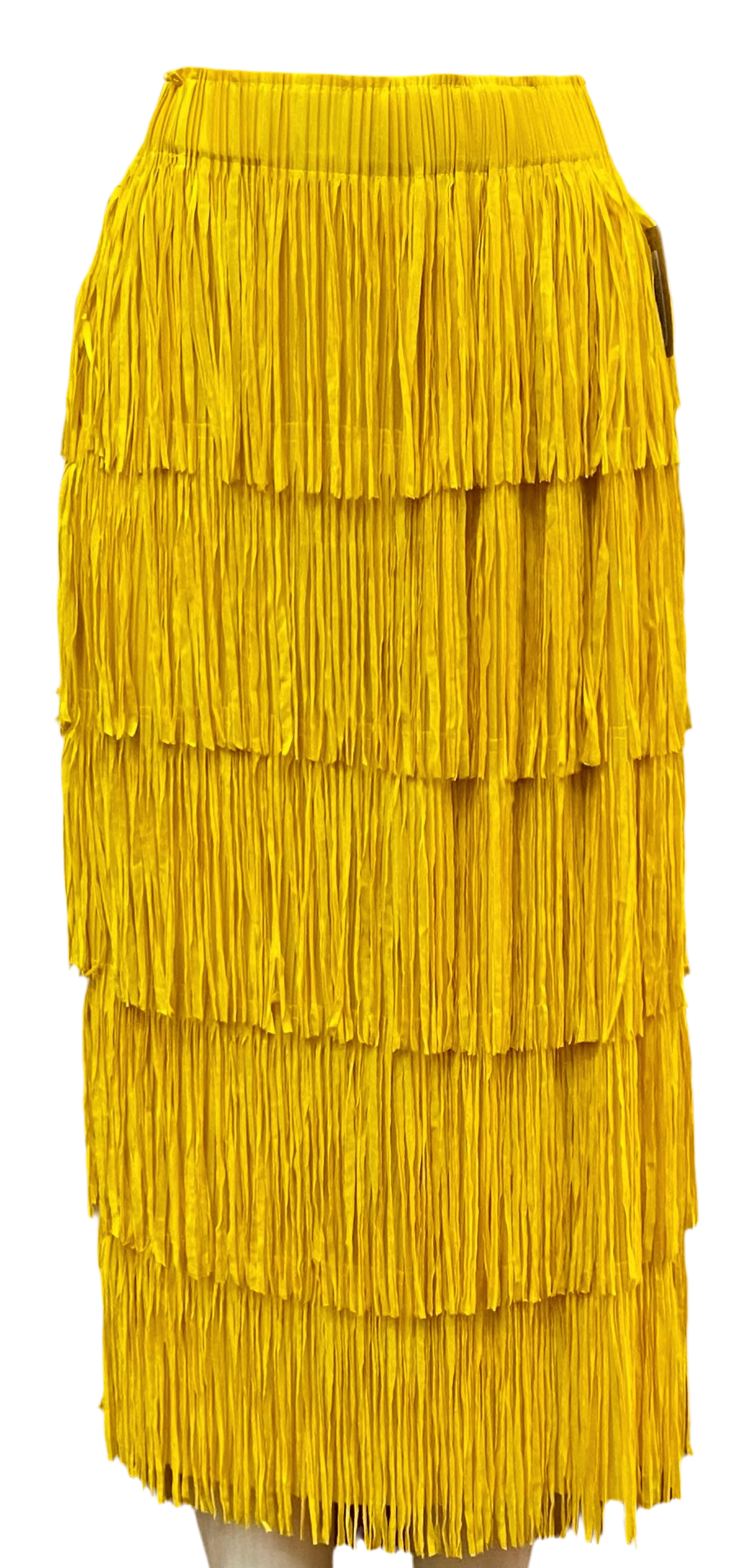 Mustard fringe skirt 2025