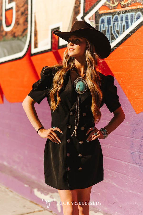 Uptown Cowgirl Blazer Dress Small