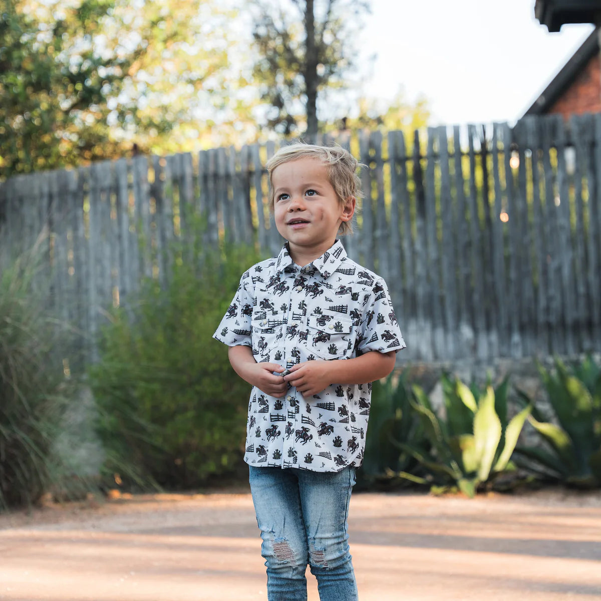 Performance Western Shirt By Burlebo- Cowboy Country