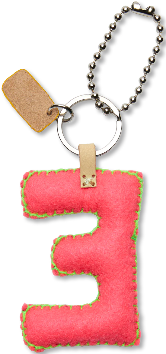 PINK FELT ALPHABET CHARMS