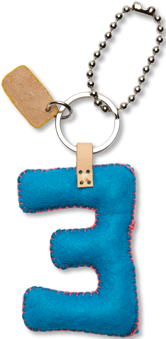 TURQUOISE FELT ALPHABET CHARMS