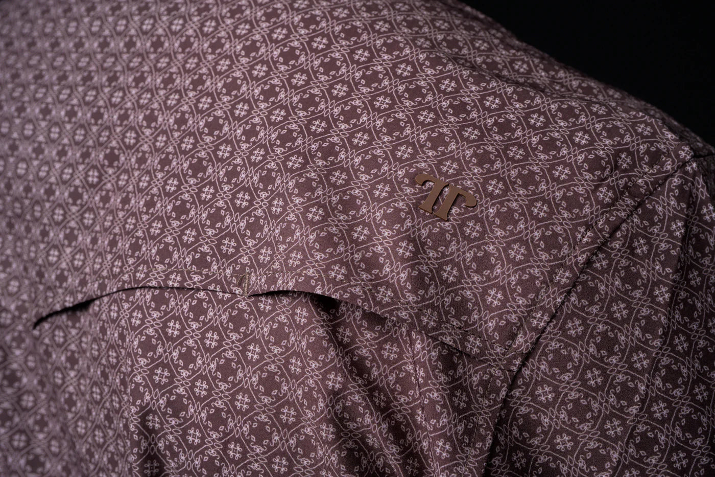 The Silas in Brown- Long Sleeve Snap Shirt by Ferrell