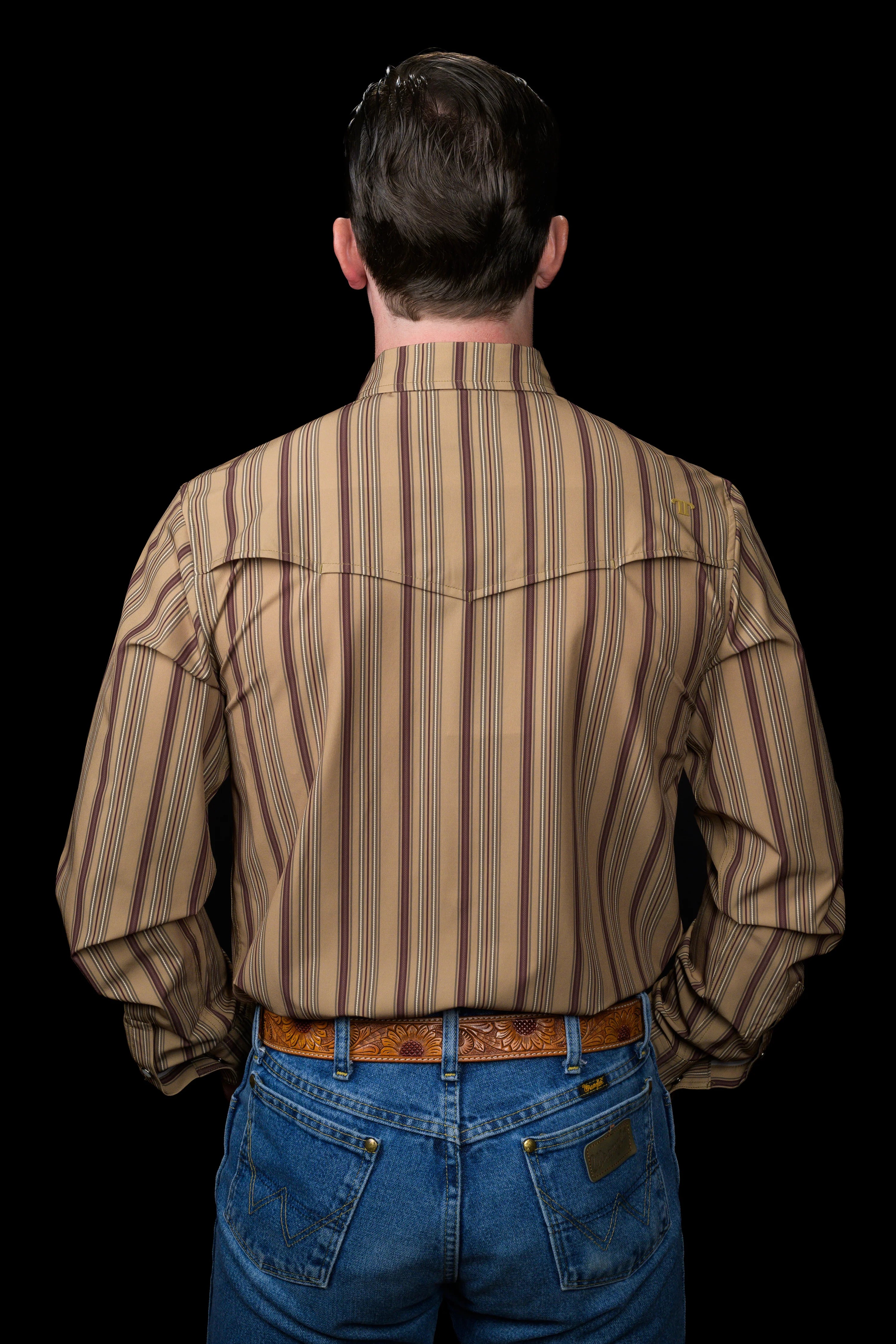 The Jackson in Green- Long Sleeve Snap Shirt by Ferrell