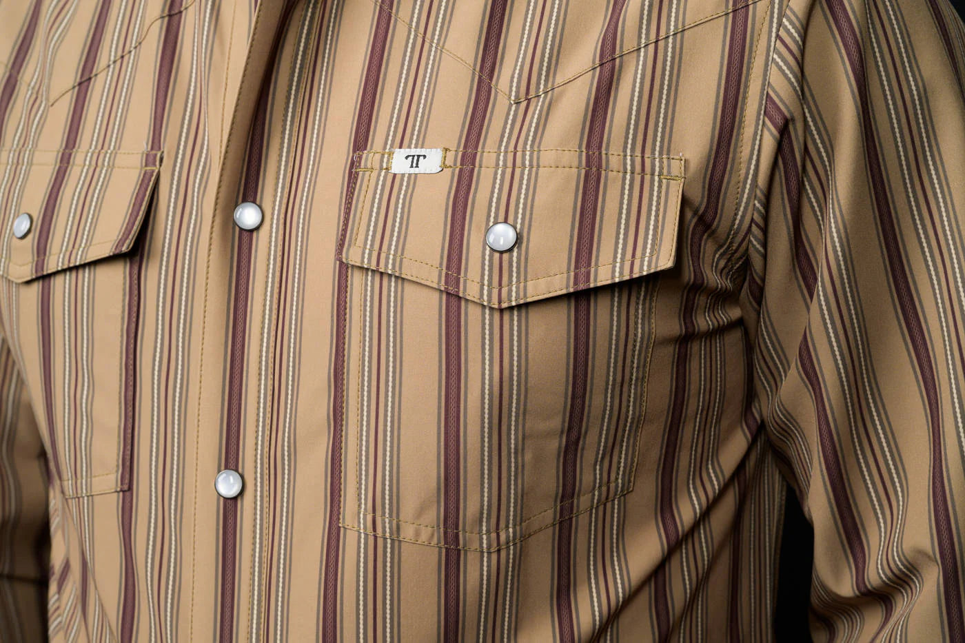 The Jackson in Green- Long Sleeve Snap Shirt by Ferrell