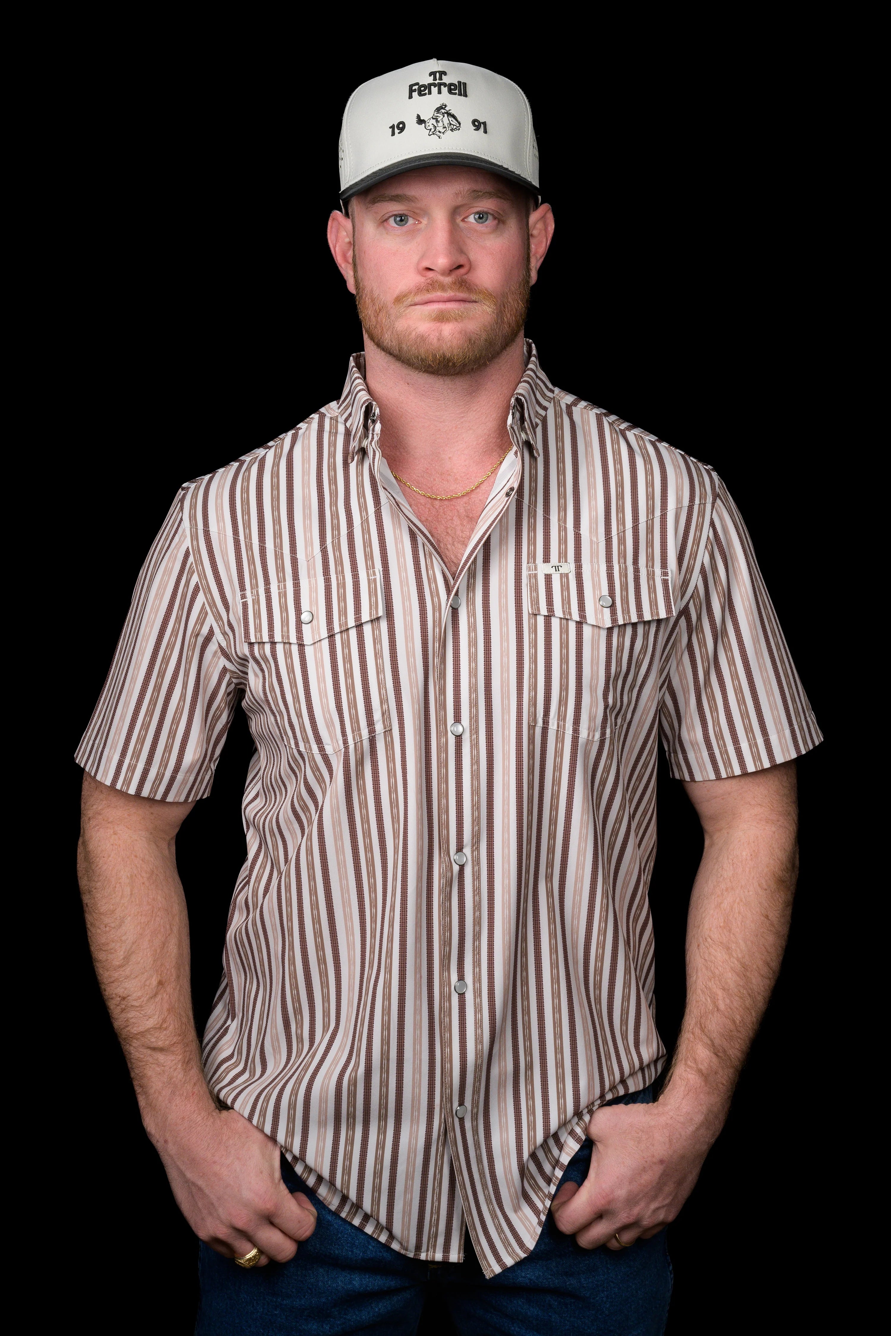 The Wyatt- Brown Short Sleeve Snap by Ferrell