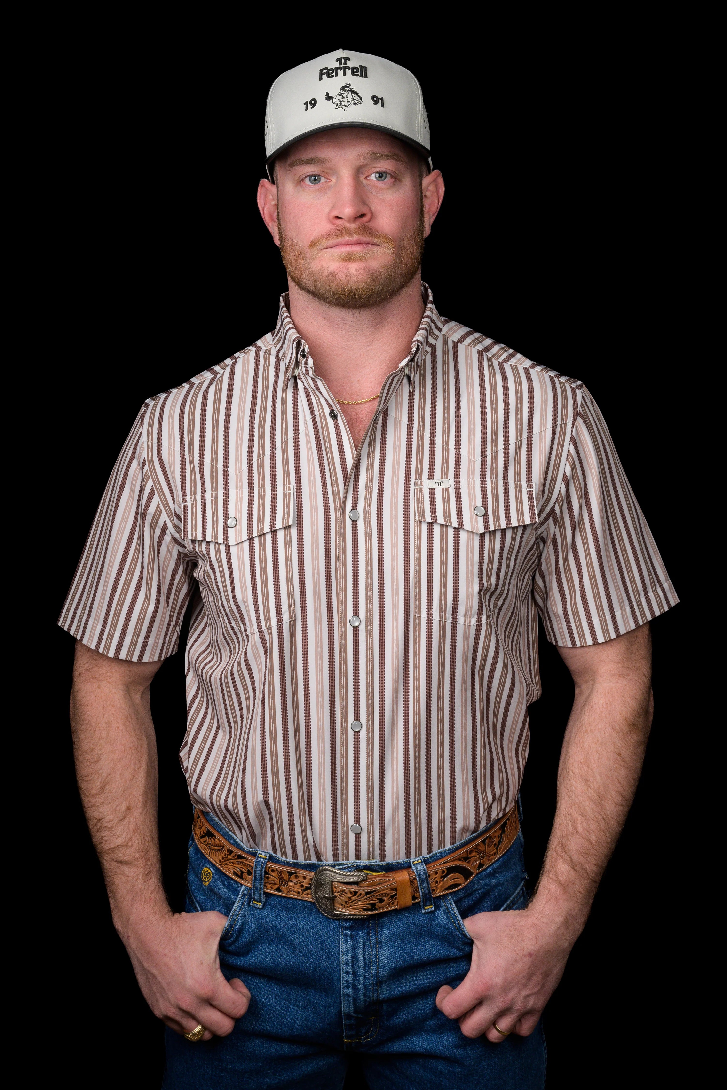 The Wyatt- Brown Short Sleeve Snap by Ferrell