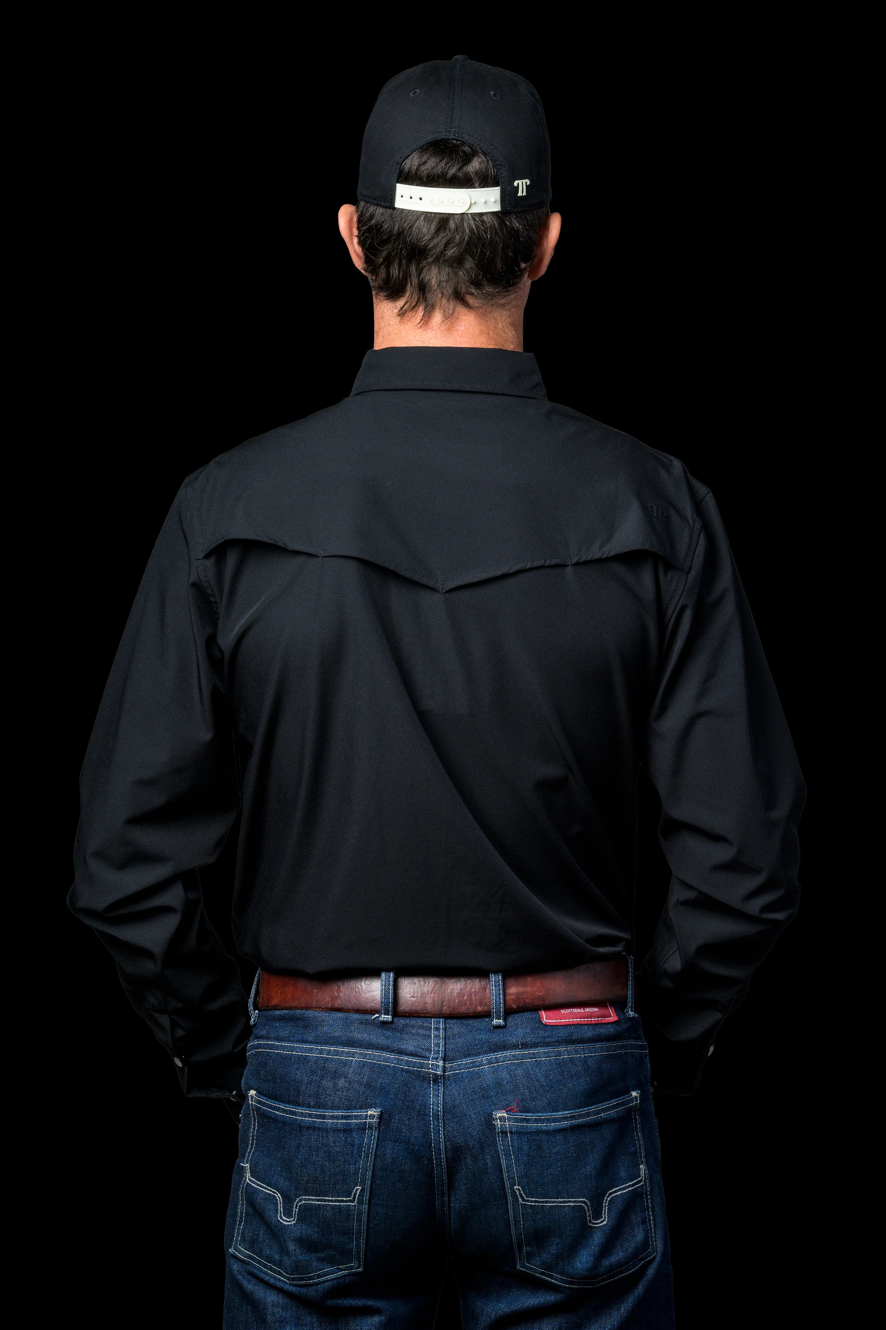 Black Long Sleeve Pearl Snap Shirt