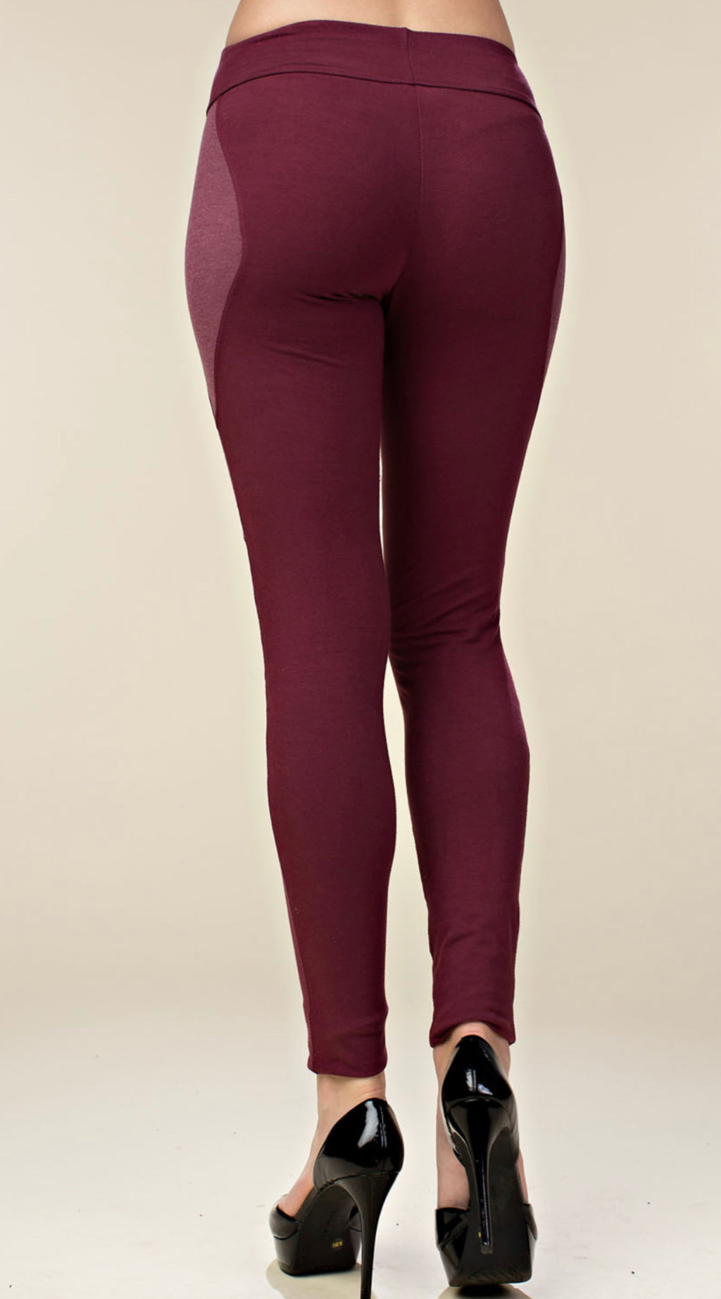 Washed Burgundy Leggings
