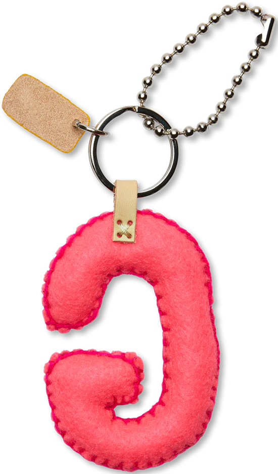 PINK FELT ALPHABET CHARMS