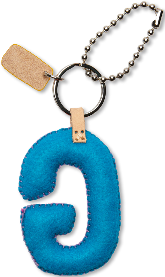 TURQUOISE FELT ALPHABET CHARMS