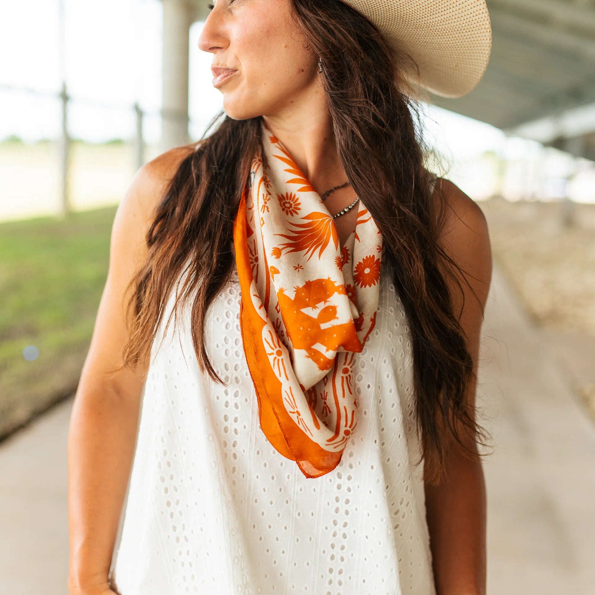 Game Day Down South Doily Bandana- Orange